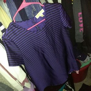 Blue/black strips dress shirt